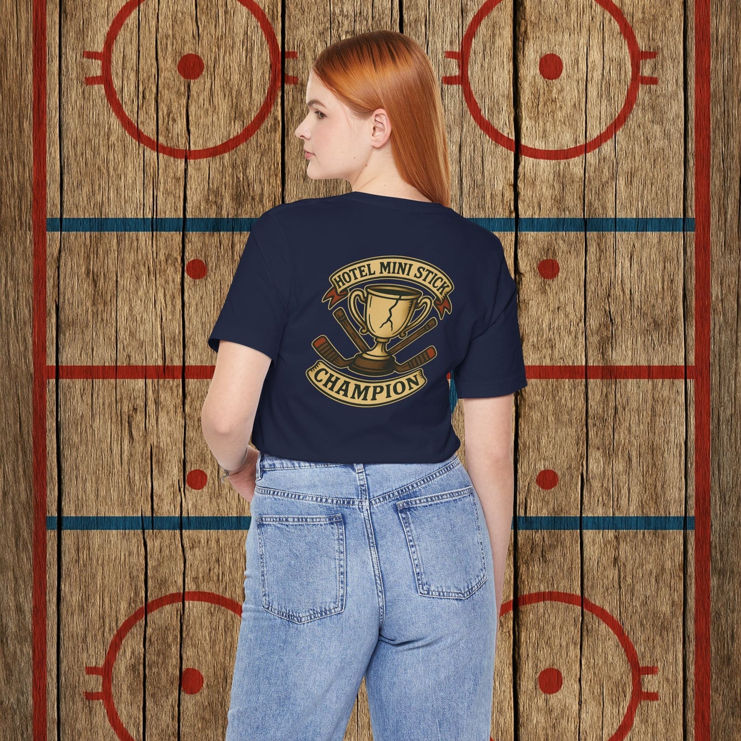 “Hotel Mini Stick Champion” Adult Tee