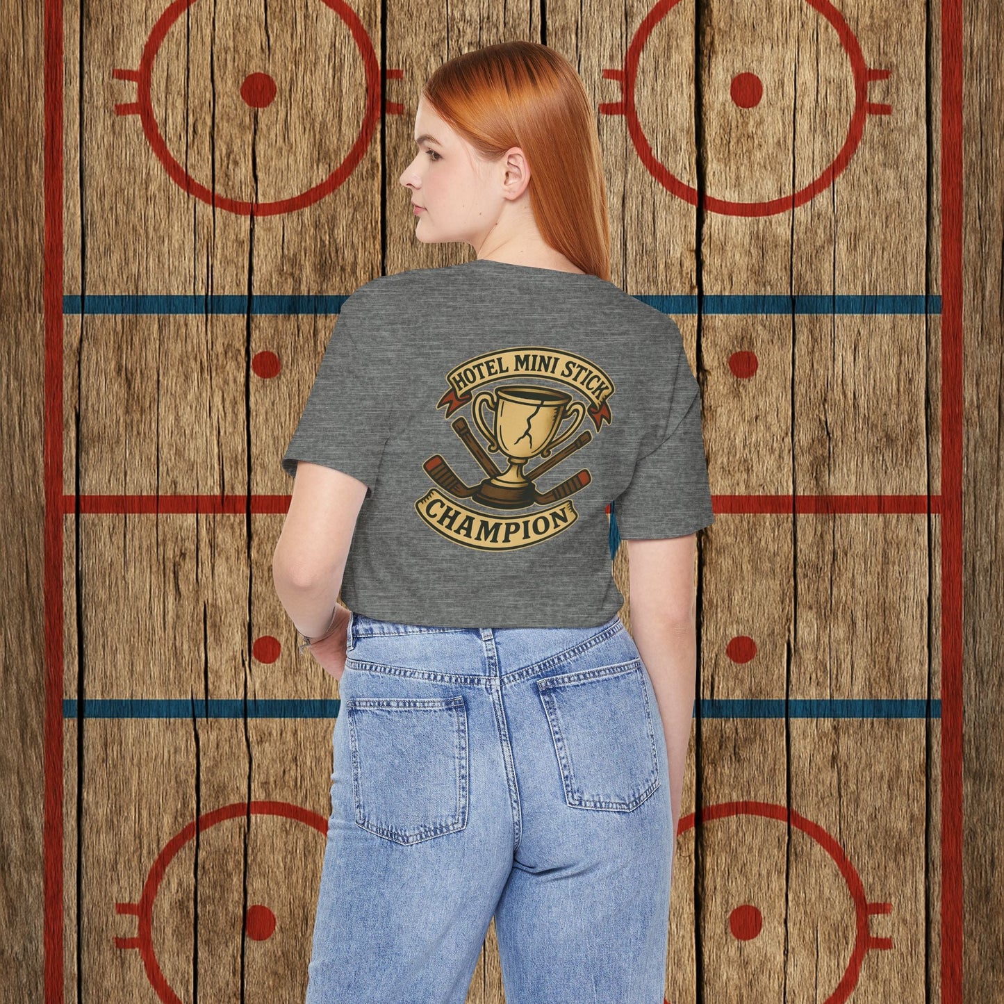 “Hotel Mini Stick Champion” Adult Tee