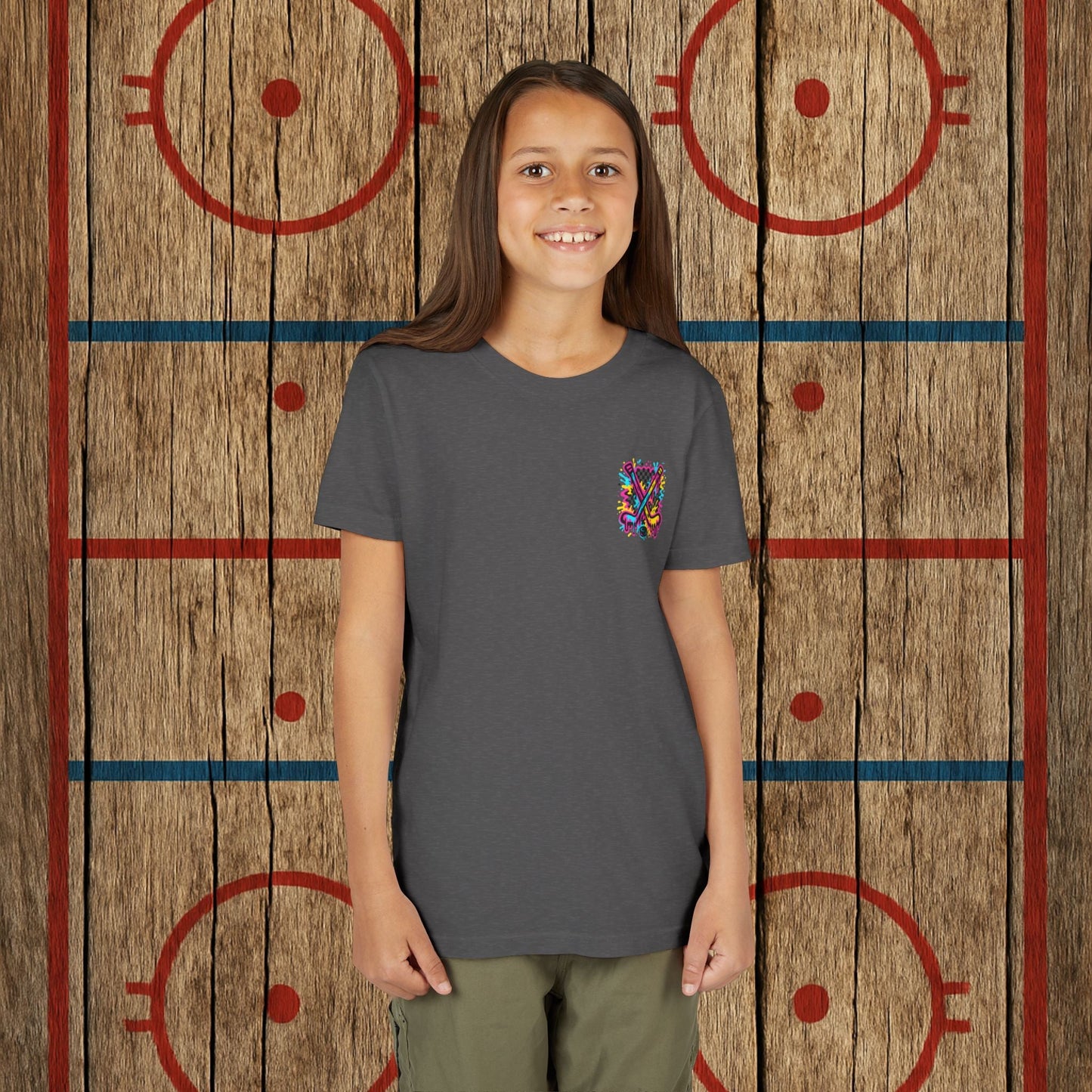 Youth Top Cheddar Hockey T-Shirt – Funny Kids Hockey Shirt for Snipers and Rink Rats