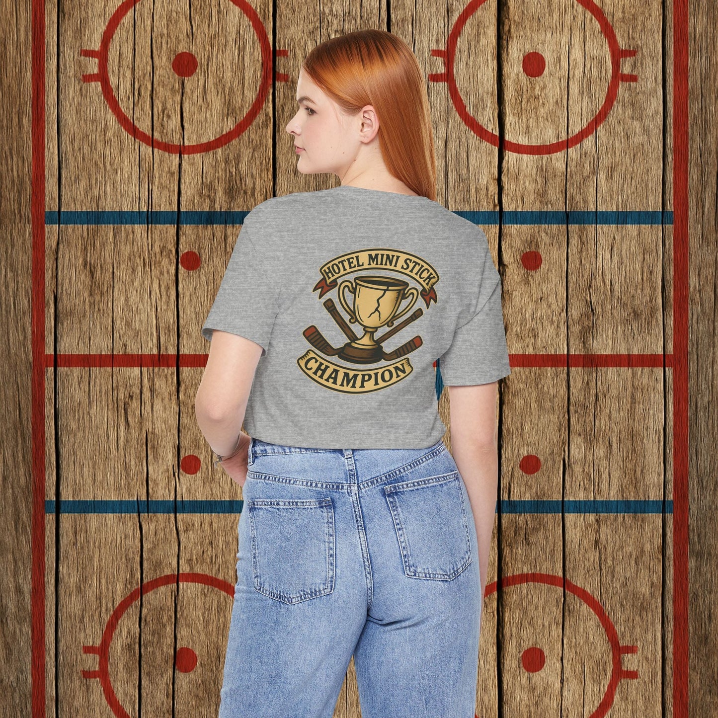 “Hotel Mini Stick Champion” Adult Tee