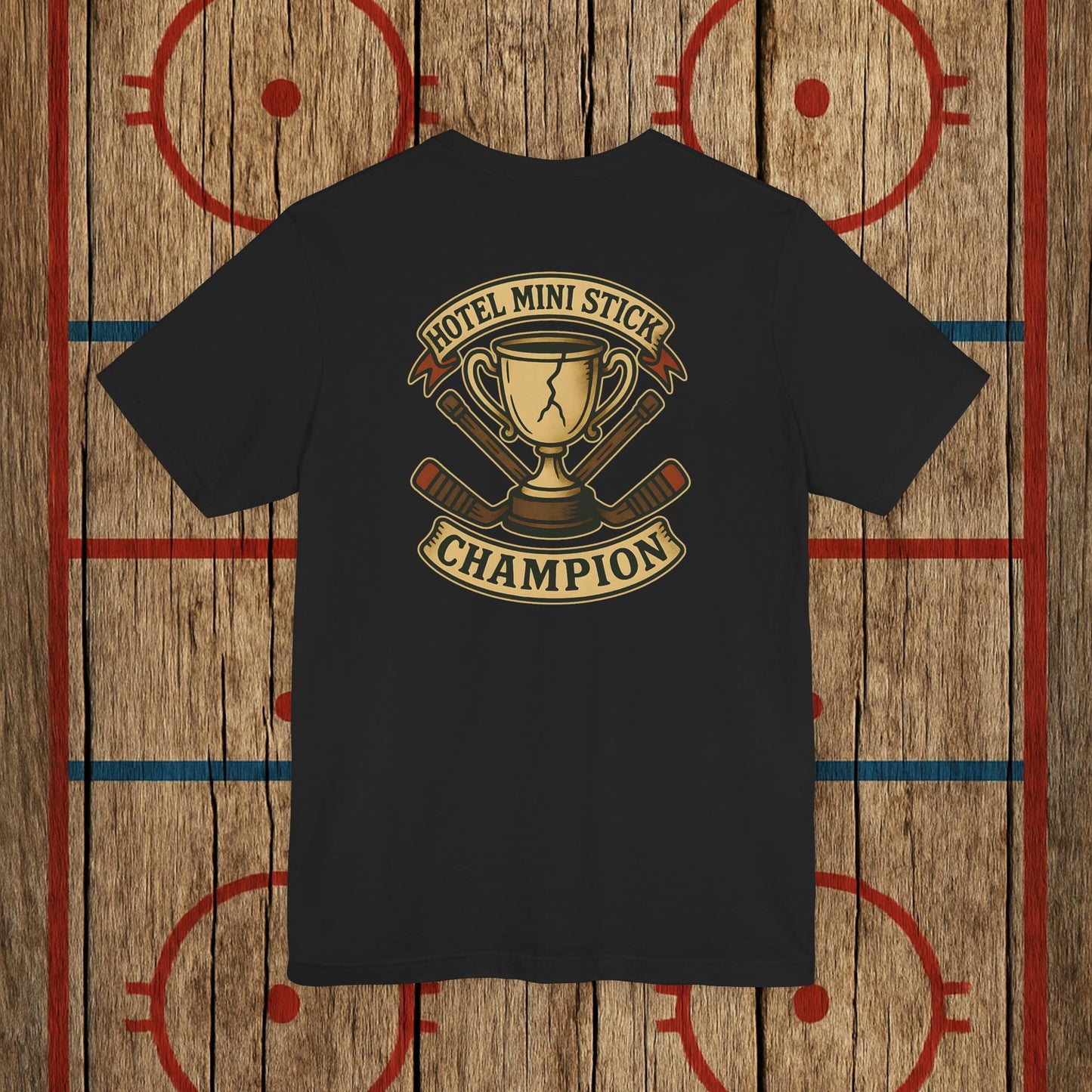 “Hotel Mini Stick Champion” Adult Tee