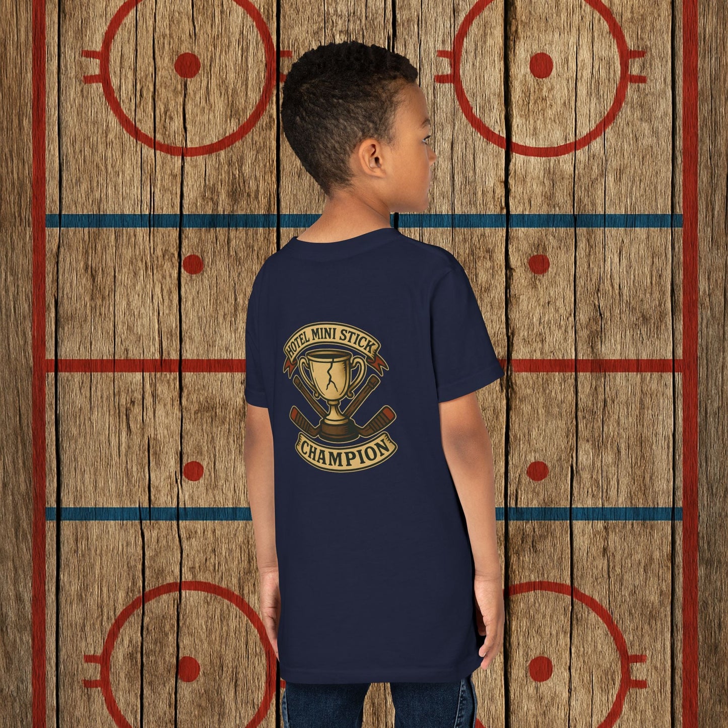 Youth “Hotel Mini Stick Champion” Tee