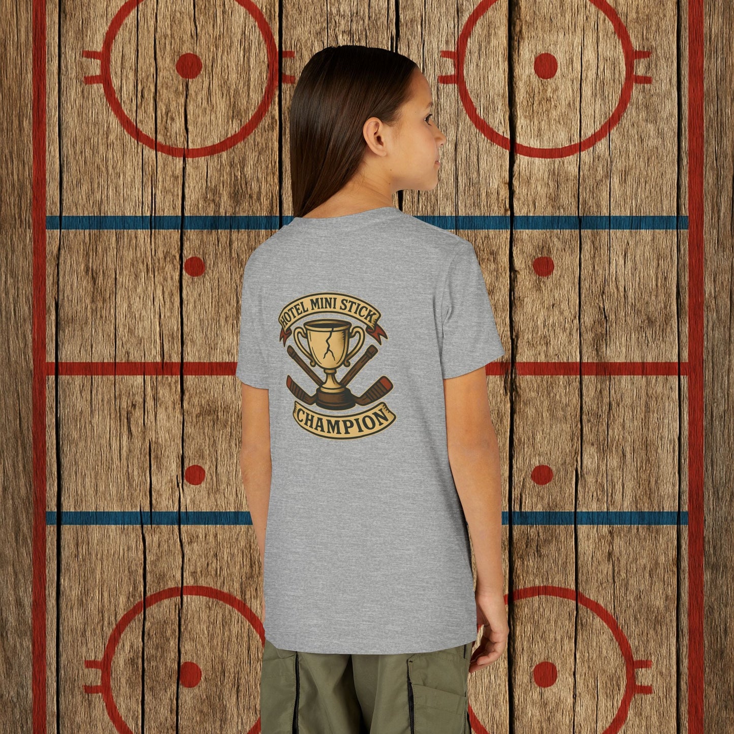 Youth “Hotel Mini Stick Champion” Tee