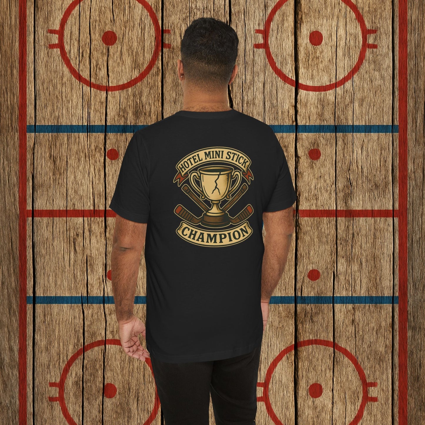 “Hotel Mini Stick Champion” Adult Tee