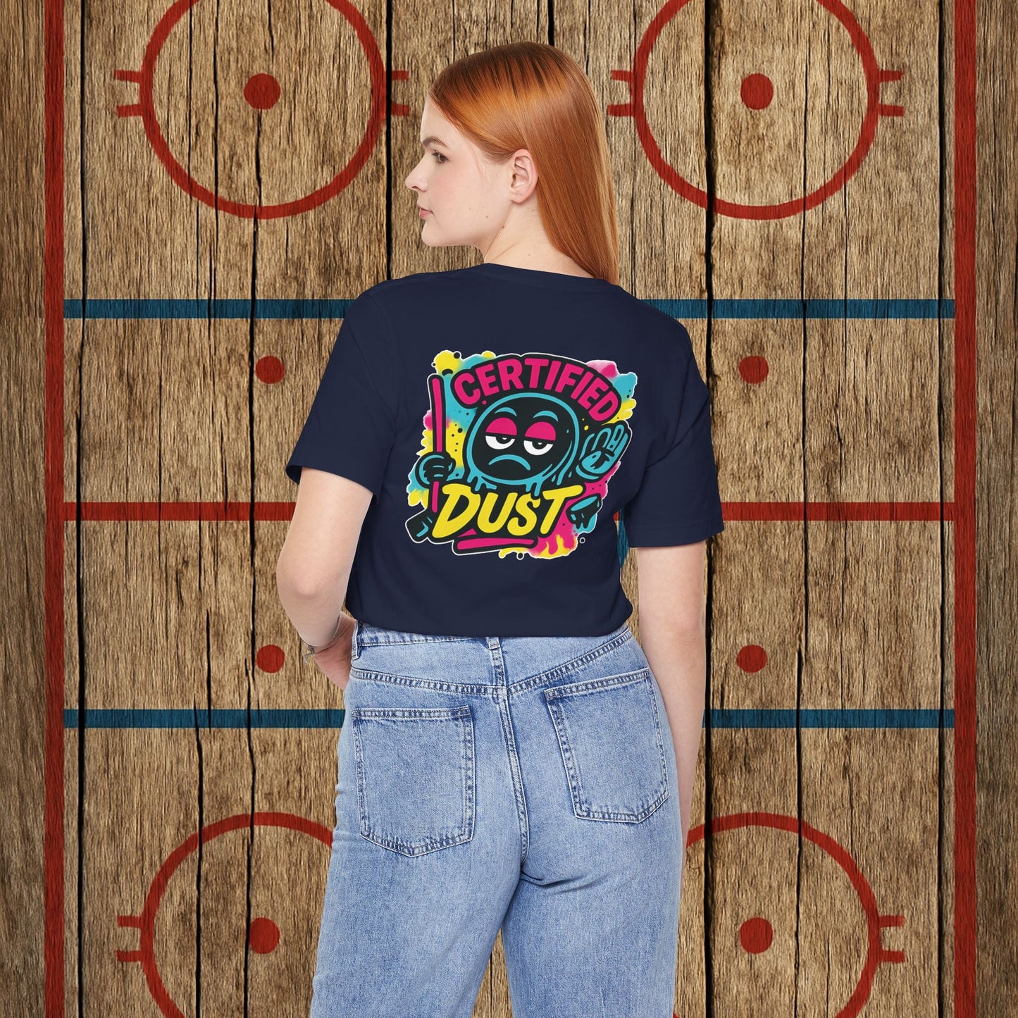 Certified Dust Hockey T-Shirt – Funny Adult Hockey Shirt for Players, Coaches, and Rink Rats