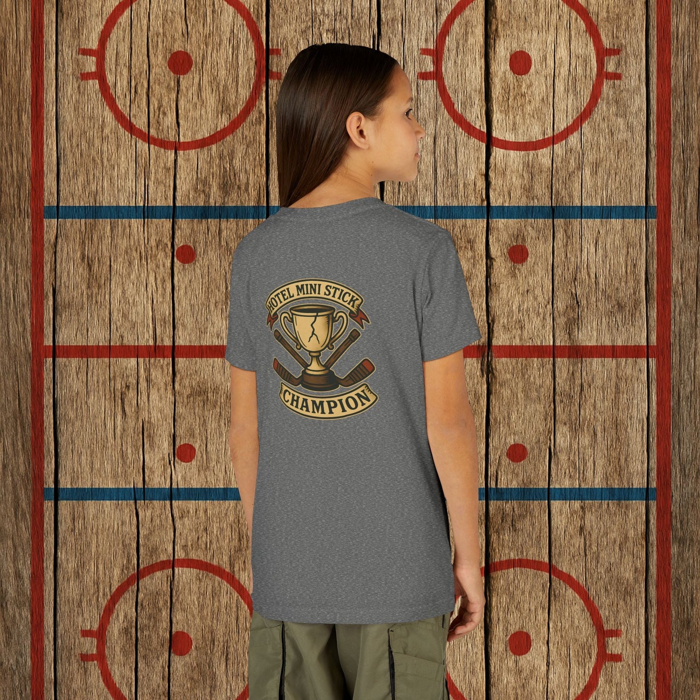 Youth “Hotel Mini Stick Champion” Tee