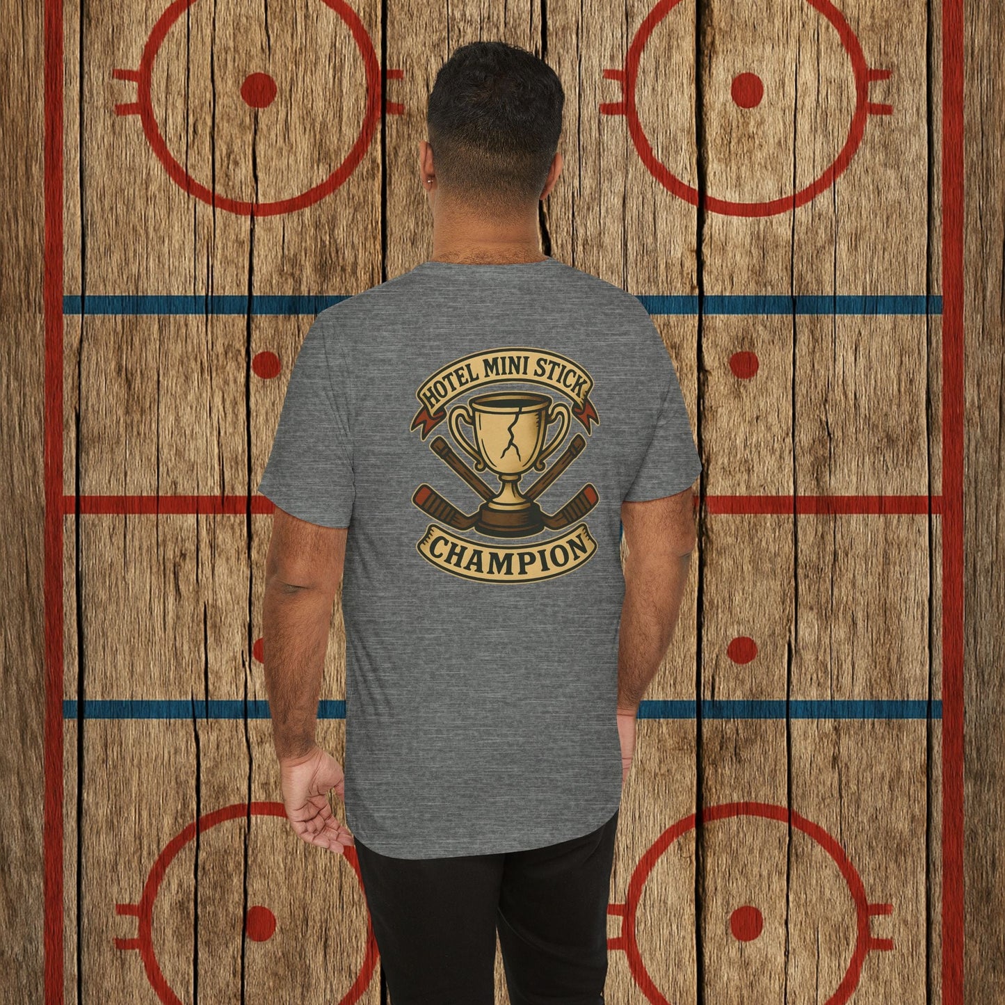 “Hotel Mini Stick Champion” Adult Tee