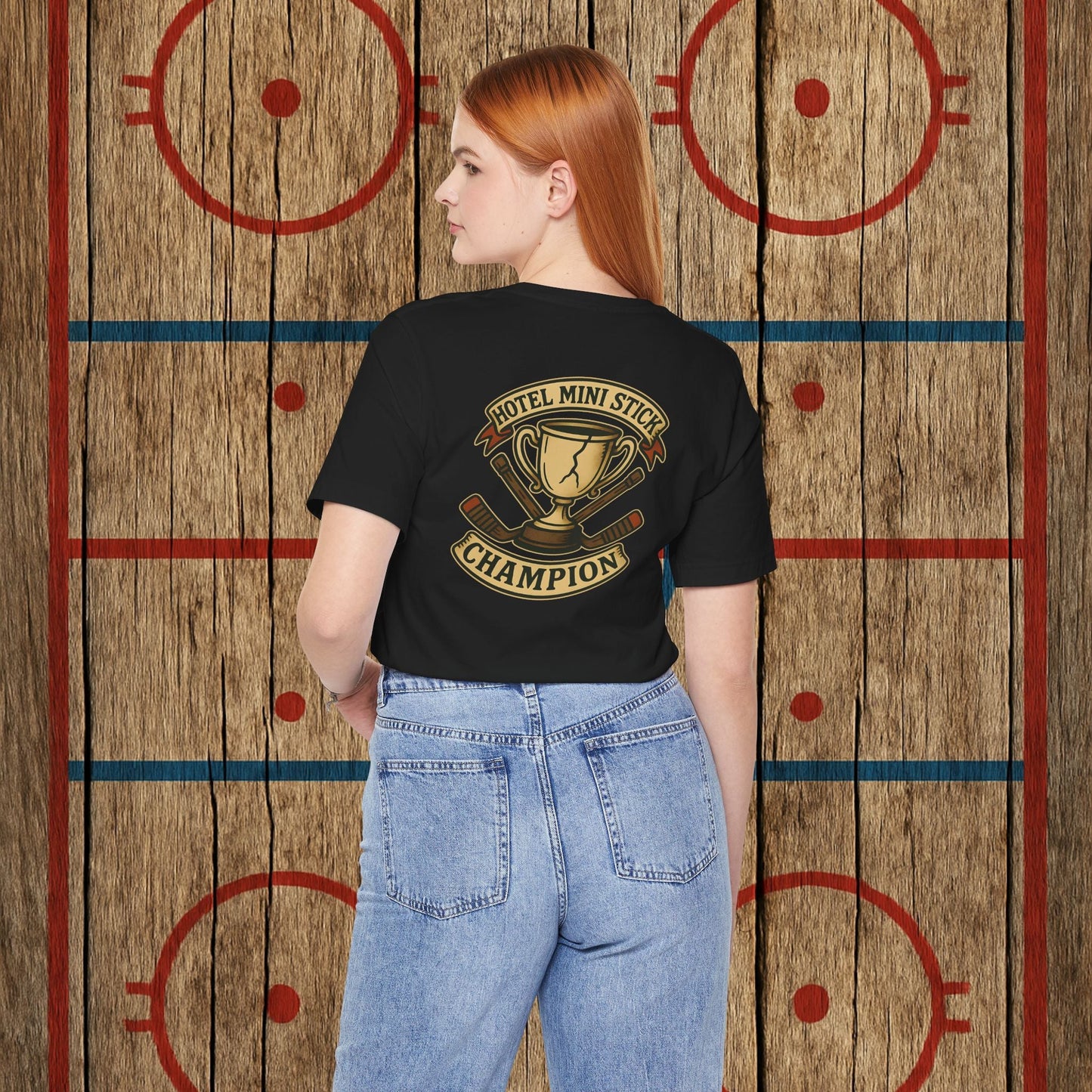 “Hotel Mini Stick Champion” Adult Tee