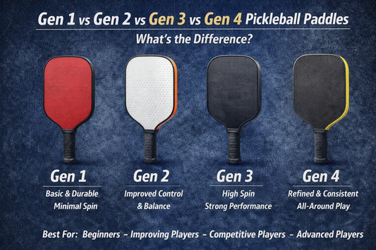 Gen 1 vs Gen 2 vs Gen 3 vs Gen 4 Pickleball Paddles: What’s the Difference (And Which Should You Use)?