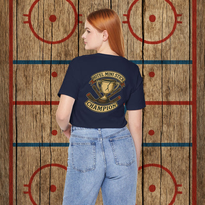 “Hotel Mini Stick Champion” Adult Tee
