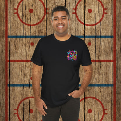 Lumber Hockey Club Neon Drip Shirt – Retro 90s Street Style Hockey Tee