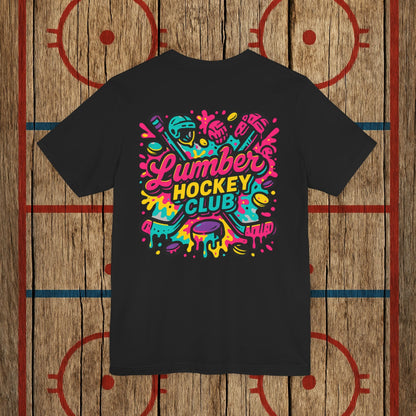 Lumber Hockey Club Neon Drip Shirt – Retro 90s Street Style Hockey Tee