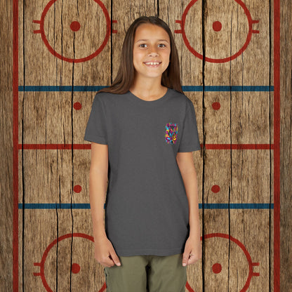 Youth Top Cheddar Hockey T-Shirt – Funny Kids Hockey Shirt for Snipers and Rink Rats