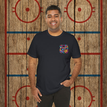 Lumber Hockey Club Neon Drip Shirt – Retro 90s Street Style Hockey Tee