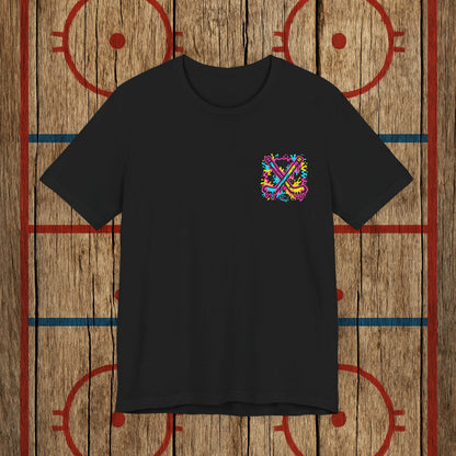 Lumber Hockey Club Neon Drip Shirt – Retro 90s Street Style Hockey Tee