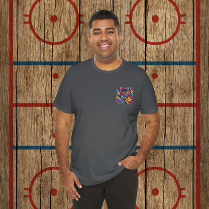 Lumber Hockey Club Neon Drip Shirt – Retro 90s Street Style Hockey Tee